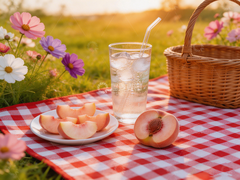 高清大图下载【趣麦麦图】田园风野餐水果饮料静物摄影