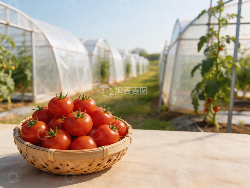 高清大图下载【趣麦麦图】田园风光新鲜番茄采摘
