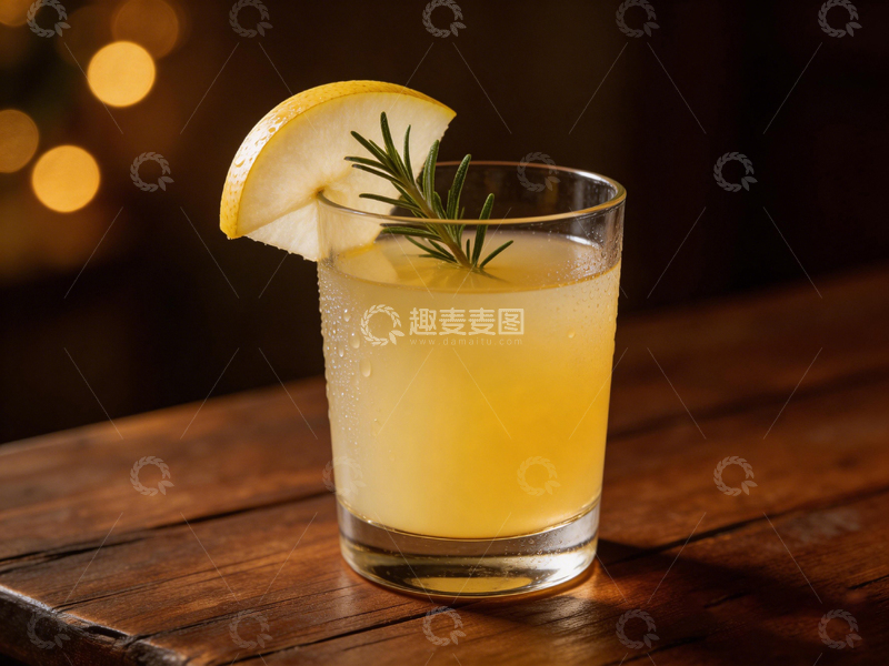 高清大图下载【趣麦麦图】黄色鸡尾酒饮品特写摄影图片