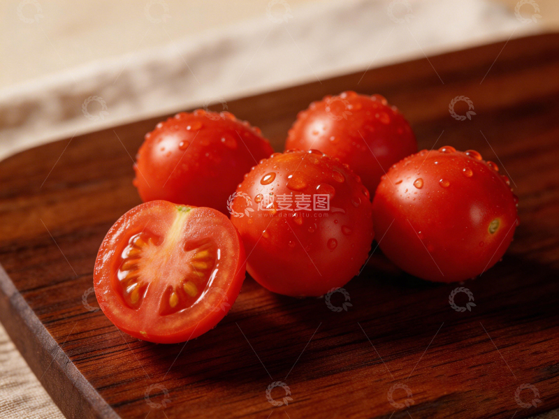 高清大图下载【趣麦麦图】新鲜小番茄特写摄影图片