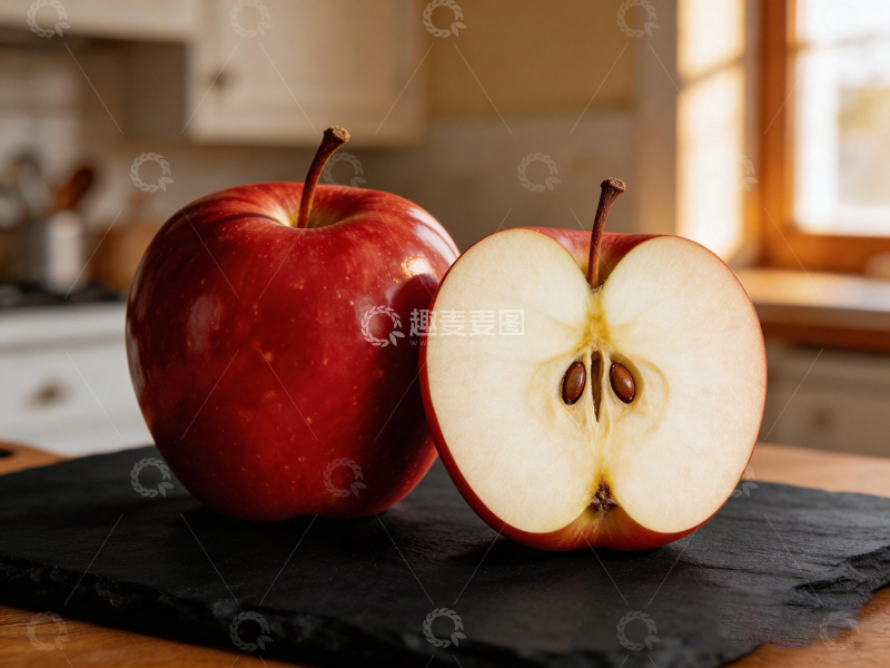 高清大图下载【趣麦麦图】厨房苹果特写摄影