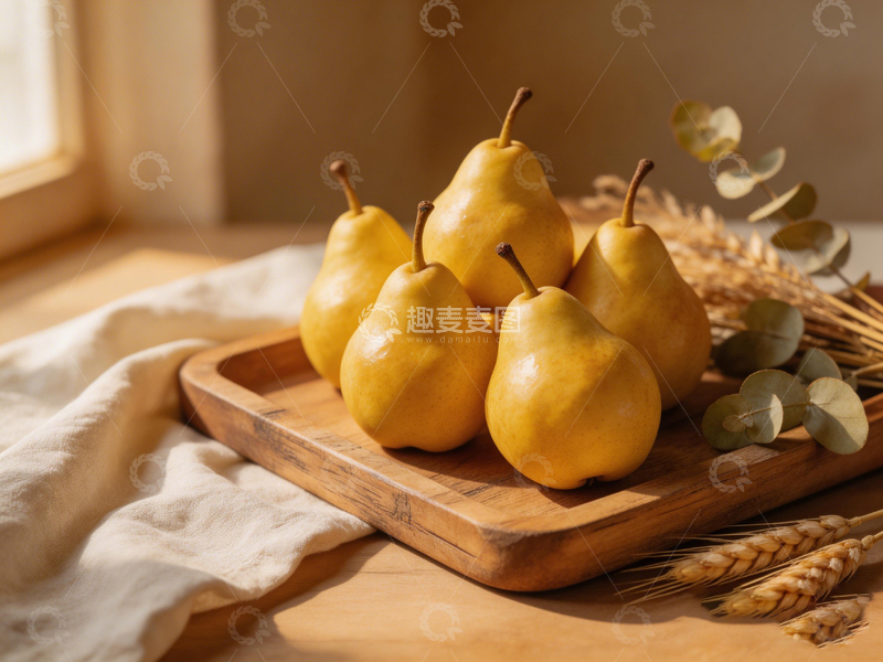 高清大图下载【趣麦麦图】自然光下的梨子静物摄影