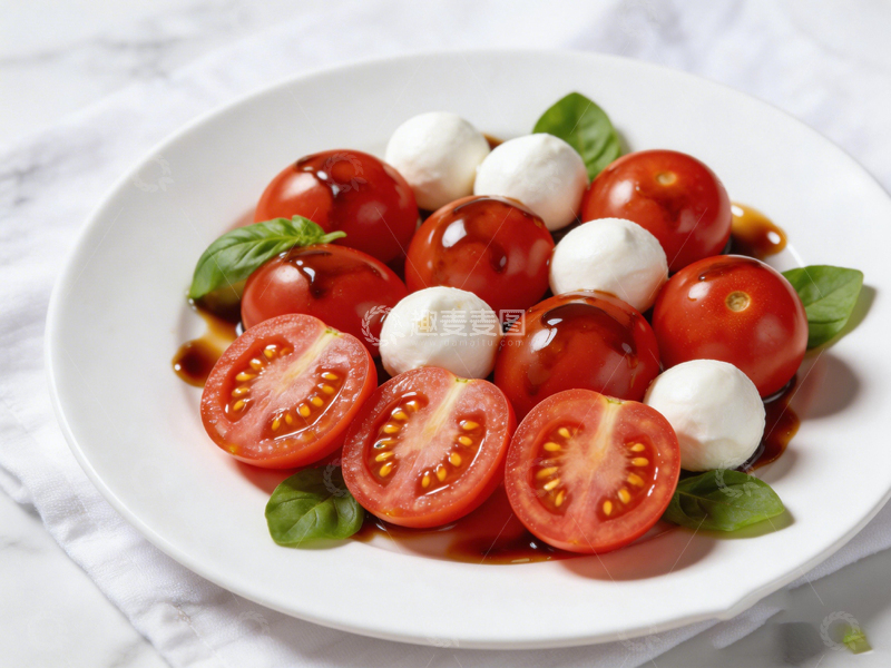 高清大图下载【趣麦麦图】简约清新番茄沙拉美食摄影