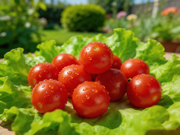 新鲜生菜搭配小番茄