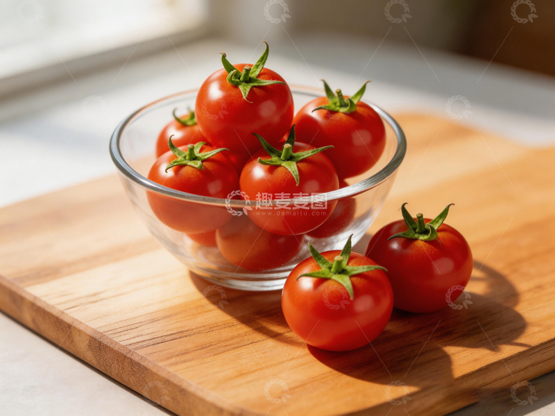 高清大图下载【趣麦麦图】玻璃碗鲜红番茄美食摄影