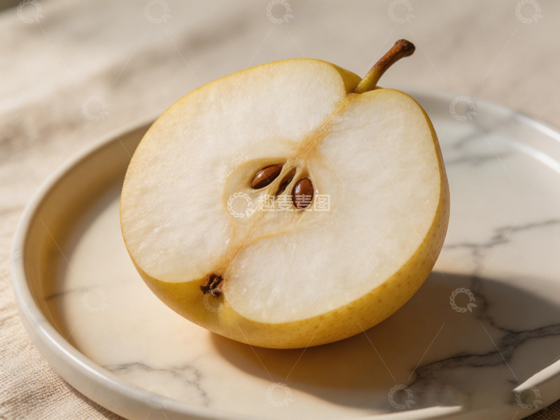 高清大图下载【趣麦麦图】简约风切开的梨子