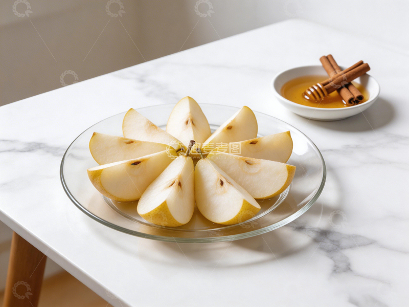 高清大图下载【趣麦麦图】简约风苹果甜点摆盘摄影