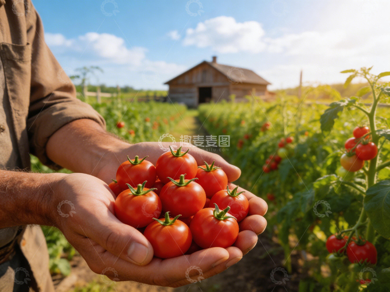 高清大图下载【趣麦麦图】田园风光丰收番茄