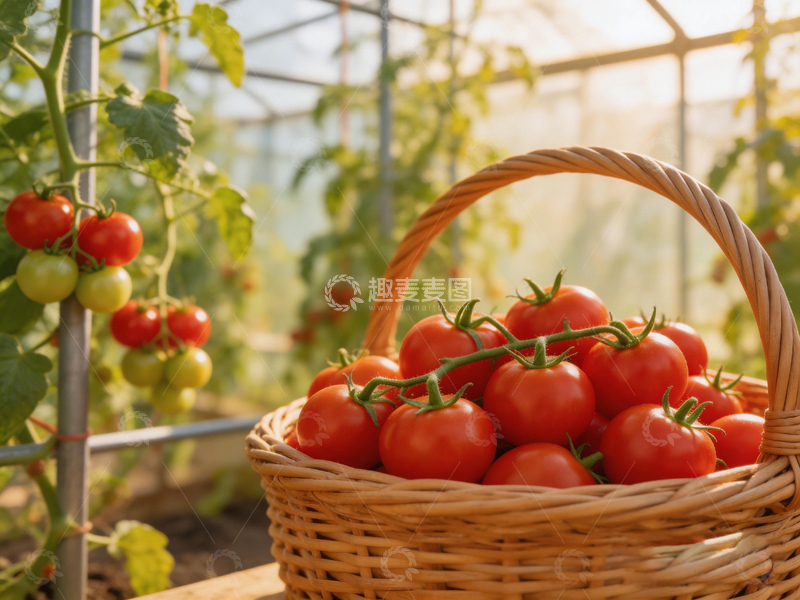 高清大图下载【趣麦麦图】田园风光番茄丰收采摘
