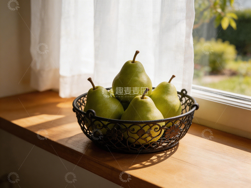 高清大图下载【趣麦麦图】窗台翠梨静物摄影