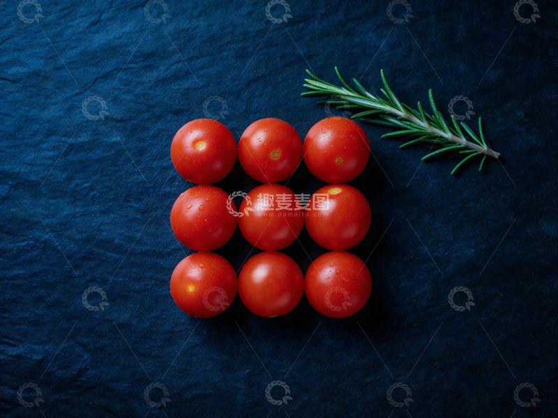 高清大图下载【趣麦麦图】简约风番茄迷迭香美食摄影