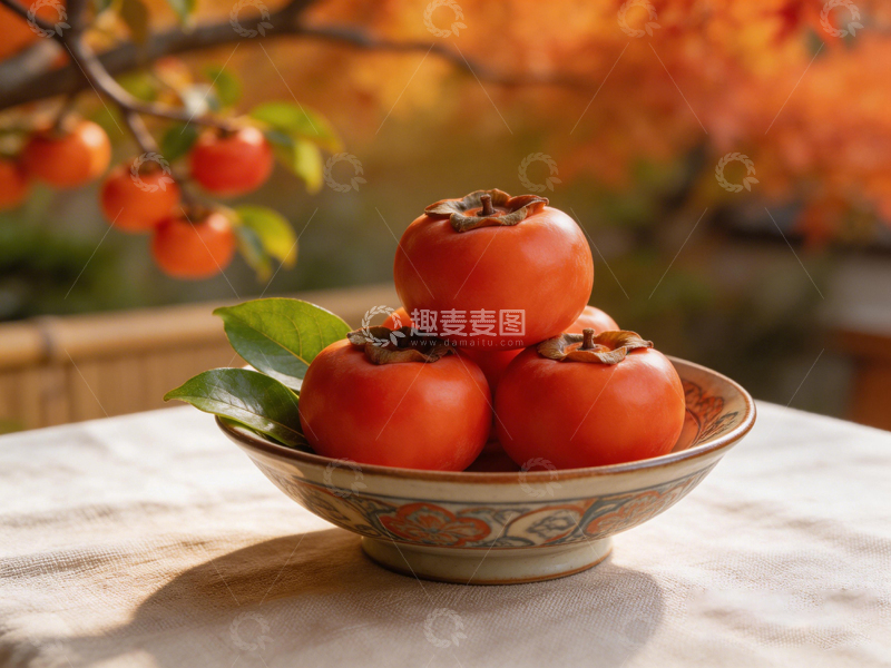 高清大图下载【趣麦麦图】秋日柿子静物摄影