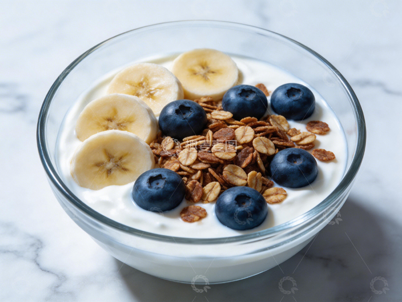 高清大图下载【趣麦麦图】清新酸奶水果麦片