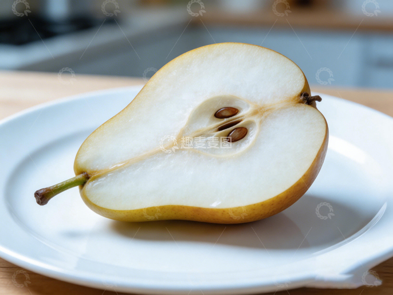 高清大图下载【趣麦麦图】新鲜梨子切开展示