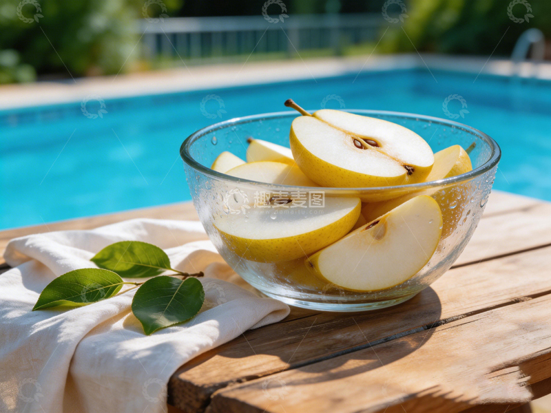 高清大图下载【趣麦麦图】夏日清凉梨果图