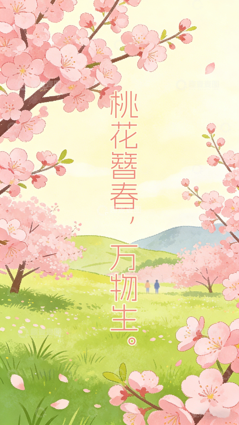 源文件下载【趣麦麦图】樱花烂漫春日景