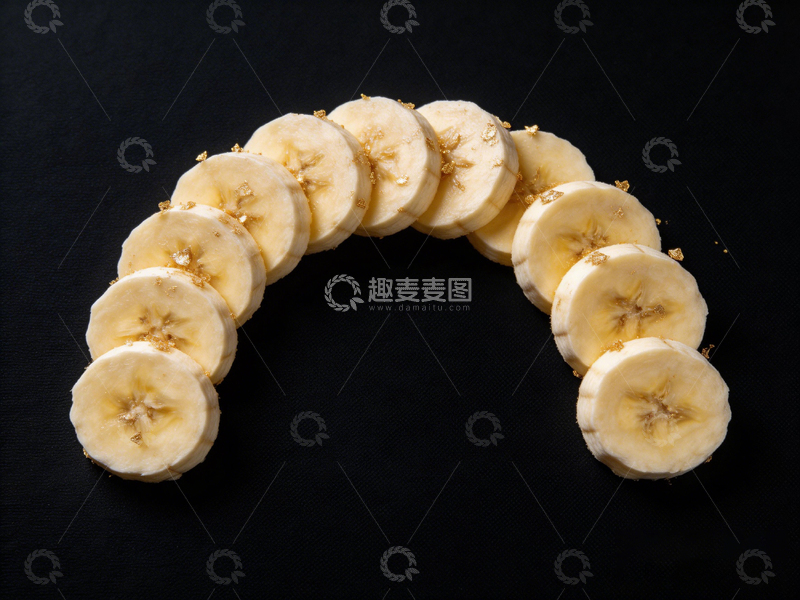 高清大图下载【趣麦麦图】香蕉切片创意造型