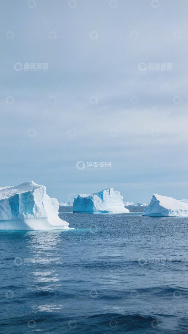 高清大图下载【趣麦麦图】冰川海面美景摄影