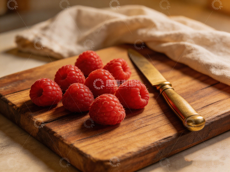 高清大图下载【趣麦麦图】温馨厨房树莓与刀具静物摄影
