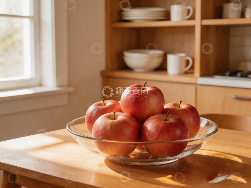 高清大图下载【趣麦麦图】温馨厨房苹果静物摄影