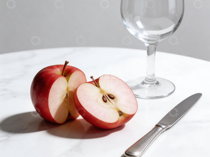 高清大图下载【趣麦麦图】简约苹果餐具摄影