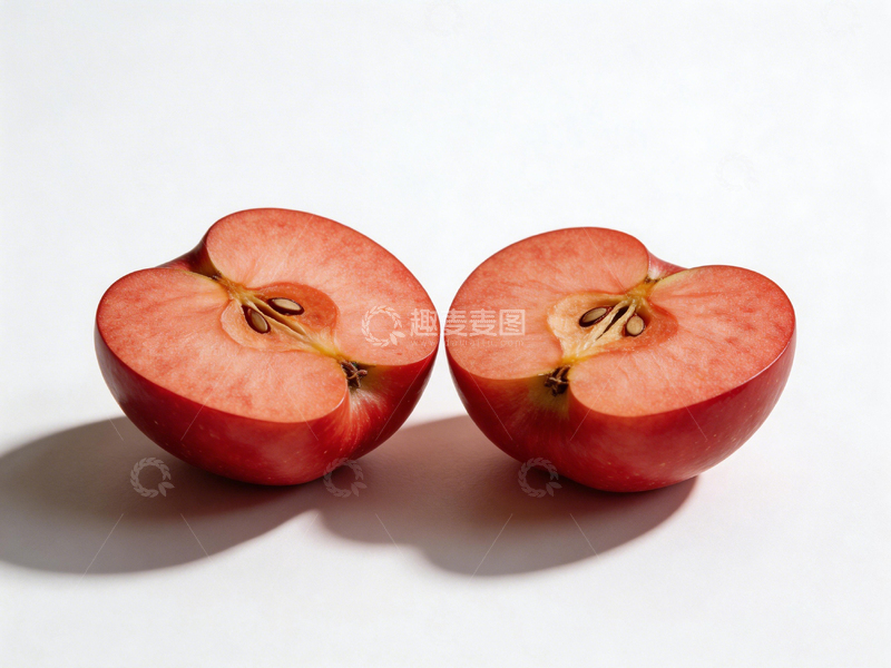 高清大图下载【趣麦麦图】新鲜红苹果横切面摄影