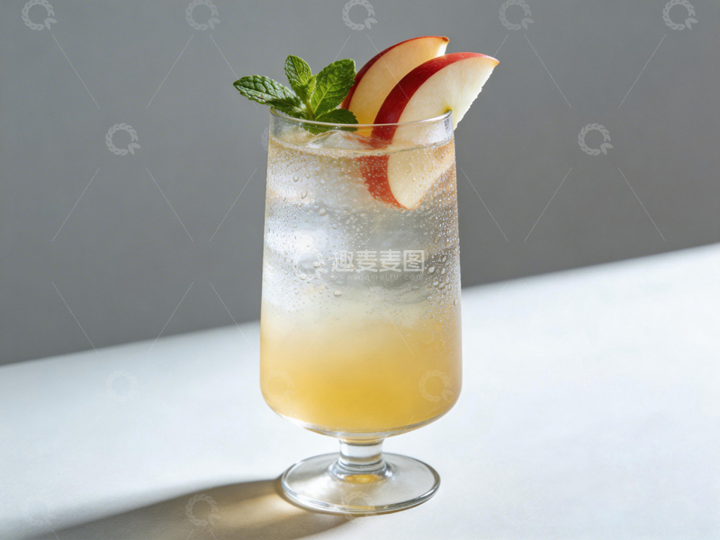 高清大图下载【趣麦麦图】清新果饮苹果薄荷饮品
