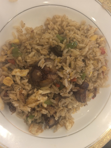 家常炒饭美食摄影
