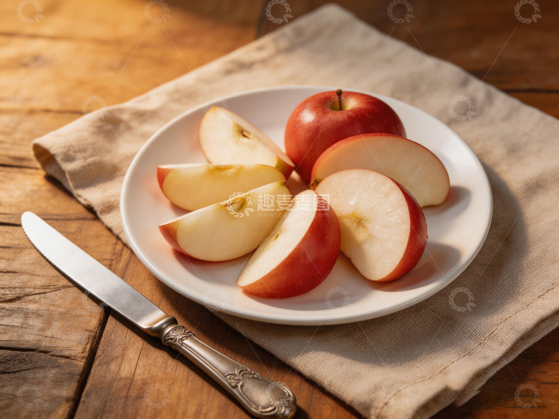 高清大图下载【趣麦麦图】木桌苹果美食摄影