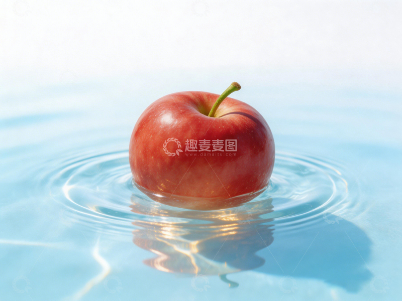 高清大图下载【趣麦麦图】清新苹果水面摄影