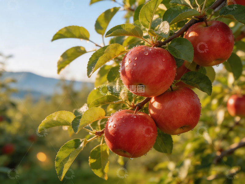 高清大图下载【趣麦麦图】果园红苹果丰收景象
