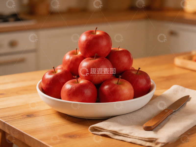 高清大图下载【趣麦麦图】厨房温馨苹果盘景