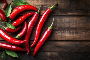 一堆红色的长辣椒