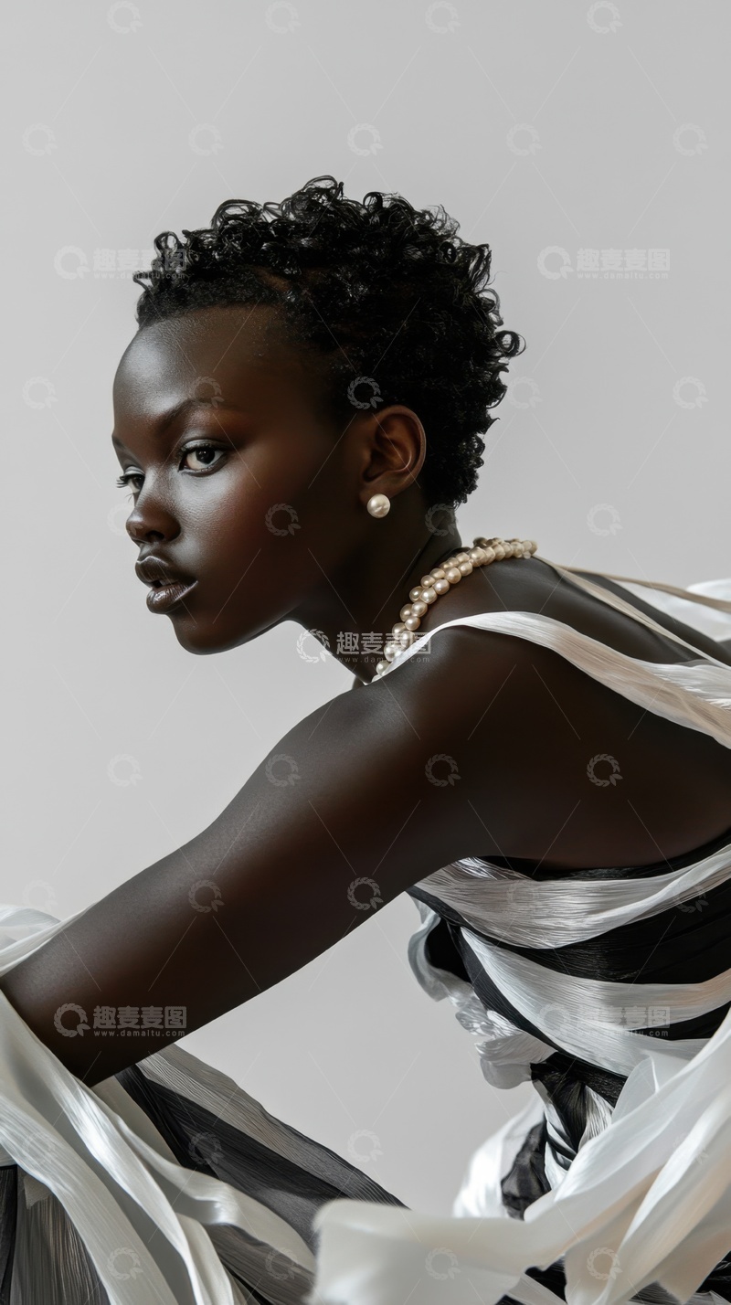 高清大图下载【趣麦麦图】黑人模特特写摄影