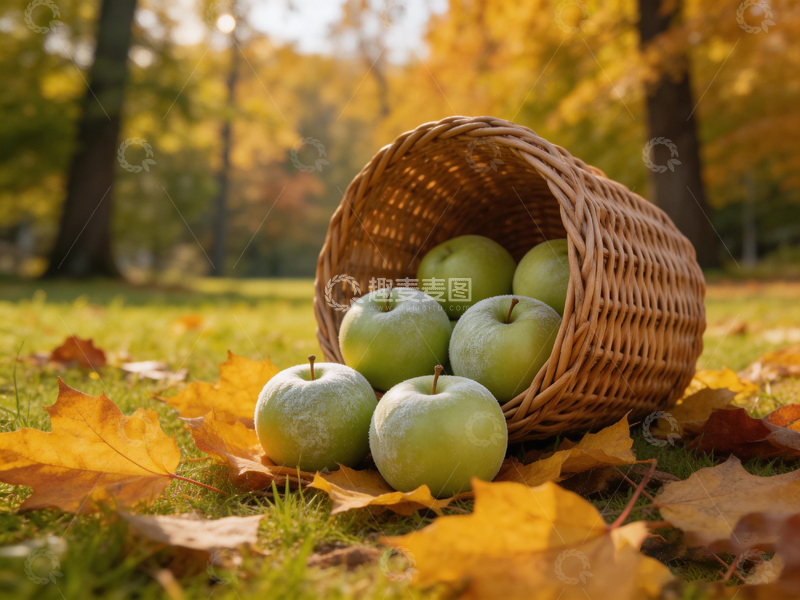 高清大图下载【趣麦麦图】秋日苹果篮风光摄影