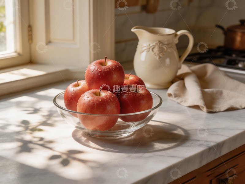 高清大图下载【趣麦麦图】温馨厨房苹果静物摄影