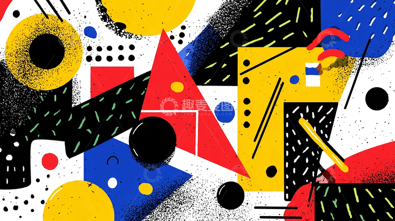 高清大图下载【趣麦麦图】现代几何抽象的奇幻旅程