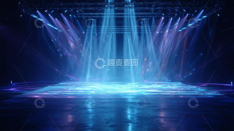 高清大图下载【趣麦麦图】超现实科技光束震撼场景