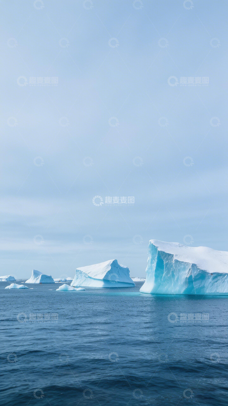 高清大图下载【趣麦麦图】冰川海面景观摄影