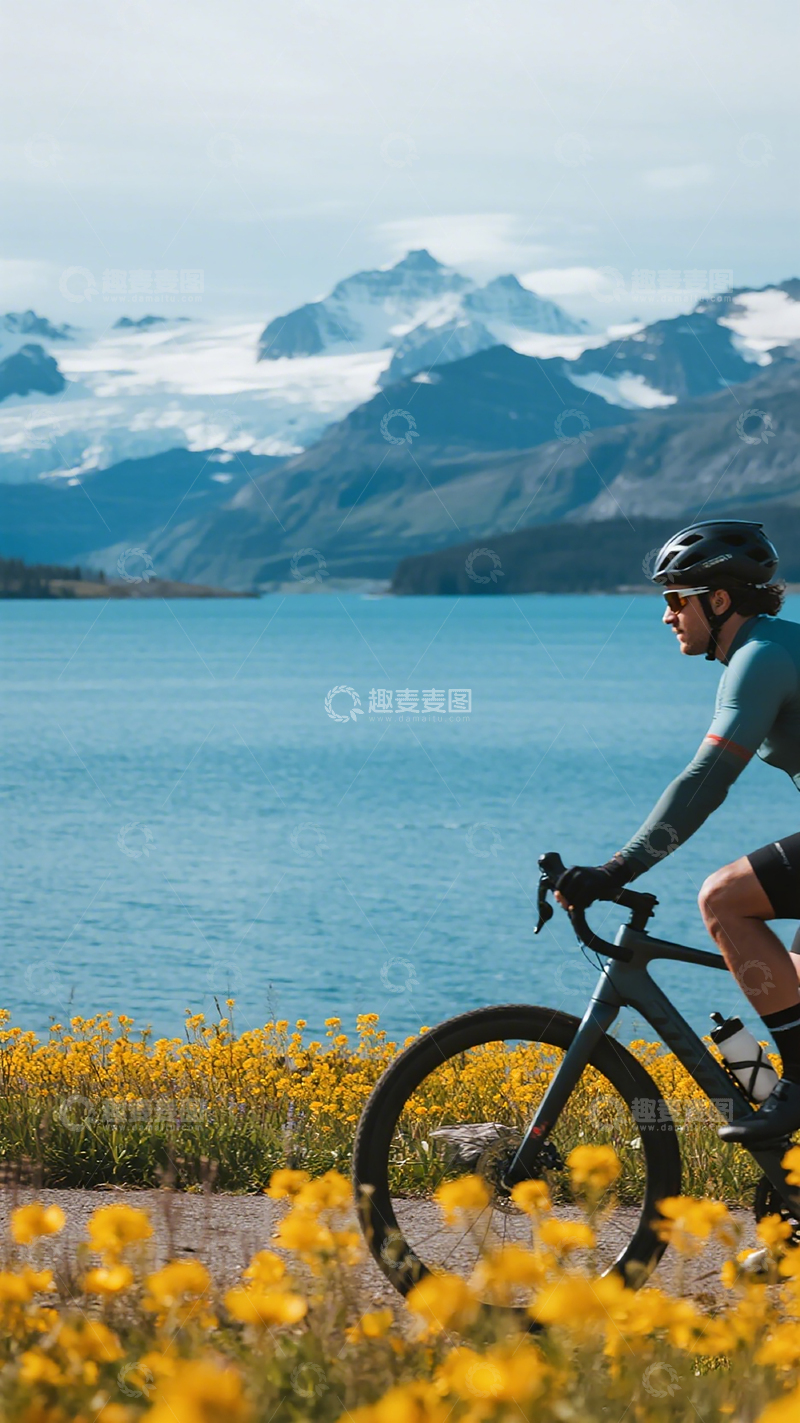 高清大图下载【趣麦麦图】骑行山水间风光摄影