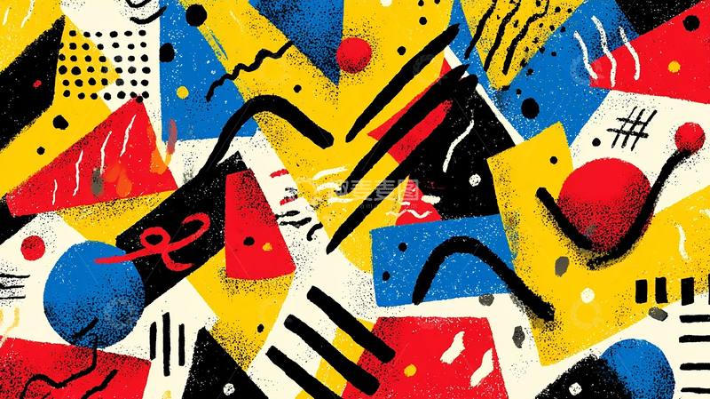 高清大图下载【趣麦麦图】斑斓几何的疯狂交响