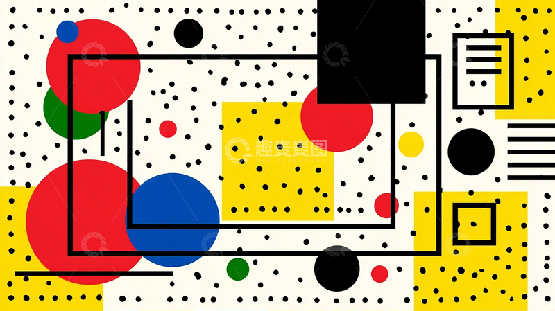 高清大图下载【趣麦麦图】点线面交织的几何梦境