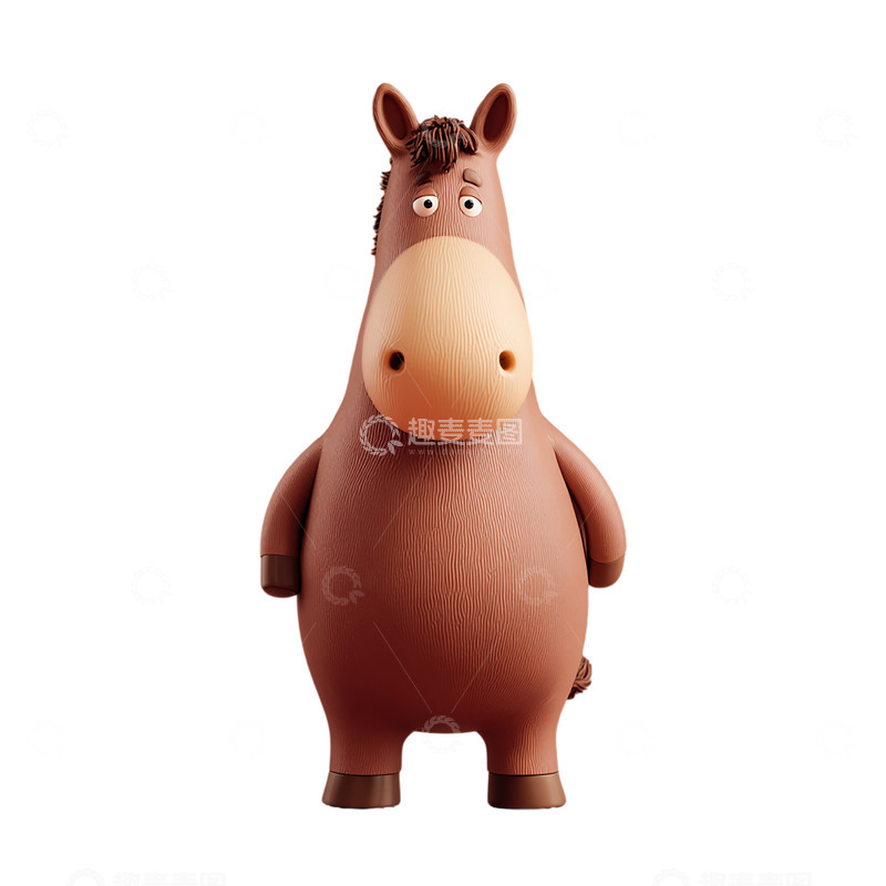 高清大图下载【趣麦麦图】可爱呆萌的卡通小马形象