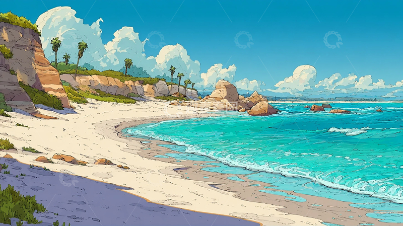 高清大图下载【趣麦麦图】天海蓝境的浪漫遐想