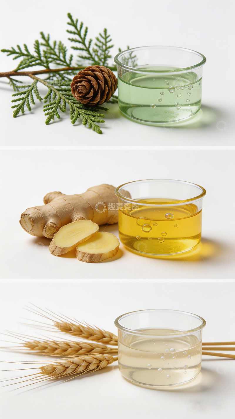 高清大图下载【趣麦麦图】自然清新植物液体组合摄影