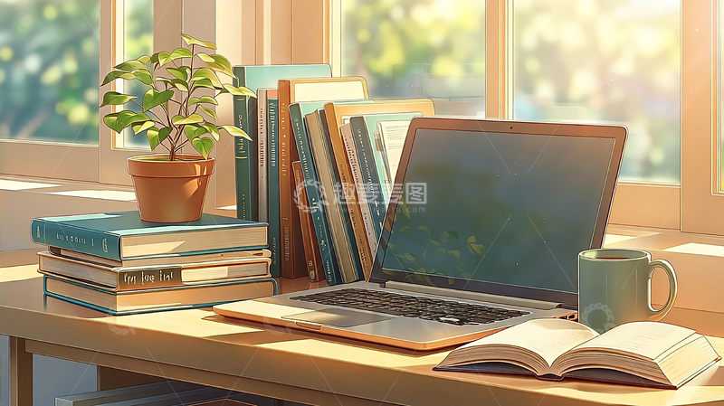 高清大图下载【趣麦麦图】书桌上的阳光时光梦境
