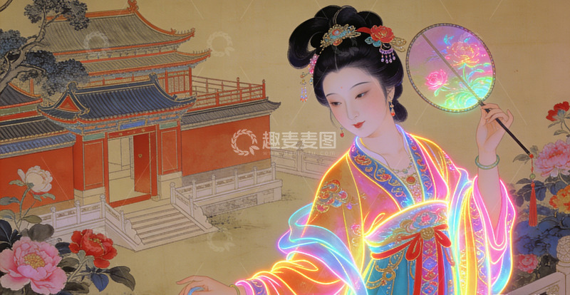 高清大图下载【趣麦麦图】古典中国风仕女画