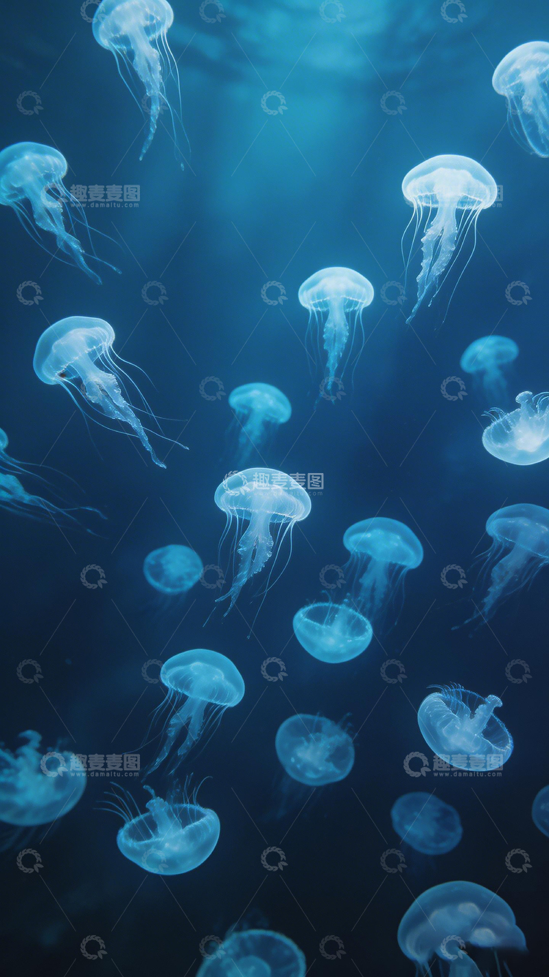 高清大图下载【趣麦麦图】水母海洋梦幻画面
