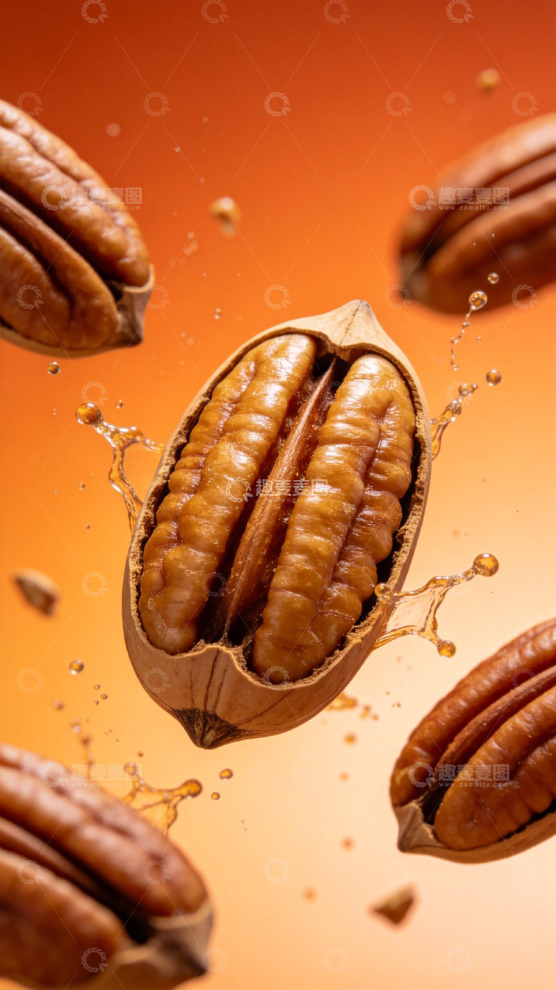 高清大图下载【趣麦麦图】坚果飞溅美食摄影