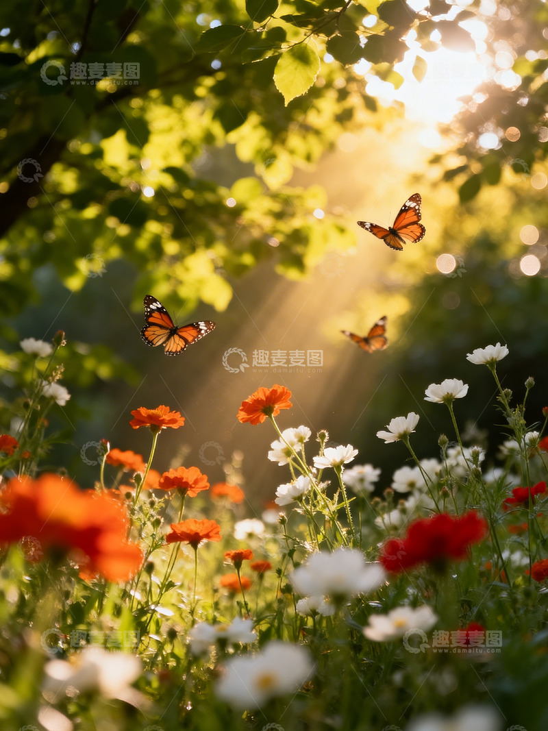 高清大图下载【趣麦麦图】仰拍梦幻花园2